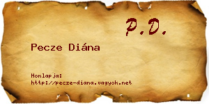 Pecze Diána névjegykártya